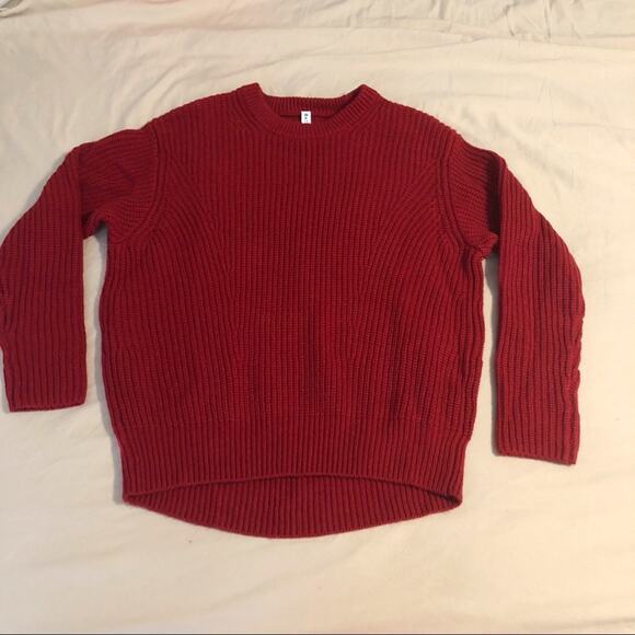 NWT Athleta Women's Red Cable Knit Wool Blend Sweater Size XS - Picture 1 of 5